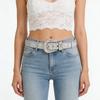 Elegant Rhinestones Belt For Women PU Leather Waistband With Adjustable Length And Sparkling Design