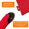 Puppet Oven Mitts Red Cotton Silicone Non-Slip Long Sleeve Arm Soft,Oven Gloves for Women Mum Hot 500℉ Heat Resistant Hand Safe Microwave Home