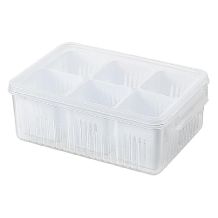 Compartment Refrigerator Storage Box with Lid Biscuit Beard Small Snack 1