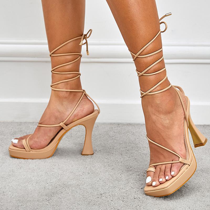 Summer Women 11cm High Heels 2cm Platform Sandals Cross Straps Stiletto Pumps Lady Catwalk Gladiator Sandles Stripper Shoes