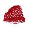 Valentines Day Pet Sweater Dress for Small Dogs All Size Cats Heart Pattern Designs Knitdress Turtleneck Knitwear