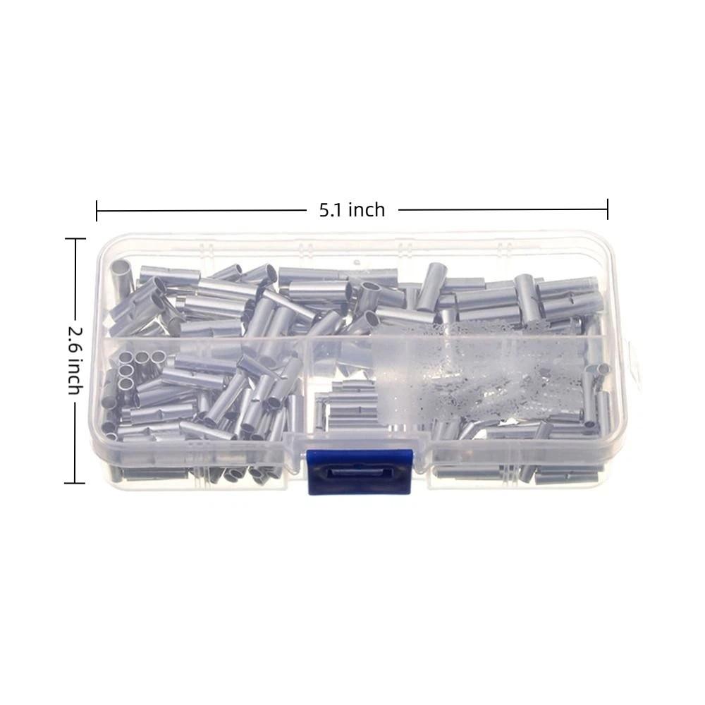 200pcs 12-10 AWG Non-Insulated Butt Connectors Cable Crimp Terminals Electrical Wiring Projects