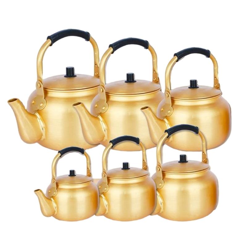 Portable Gold Coffee Pot With Comfortable Grip Home Coffee Maker Boiling Kettles Ideal For Travel And Kitchen