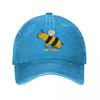 Fashion Capybara Bee Baseball Caps Unisex Distressed Denim Sun Cap Parody Capybaras All Seasons Travel Adjustable Caps Hat