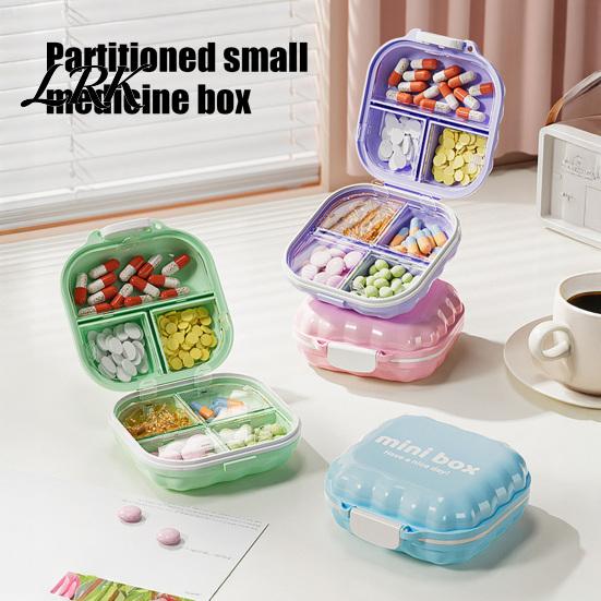 Macaron Pill Box Portable Box, with 7 Compartments, Moisture-Proof Dust-Proof Small Case for Pocket Medicine Organizer, Travel Daily Use And
