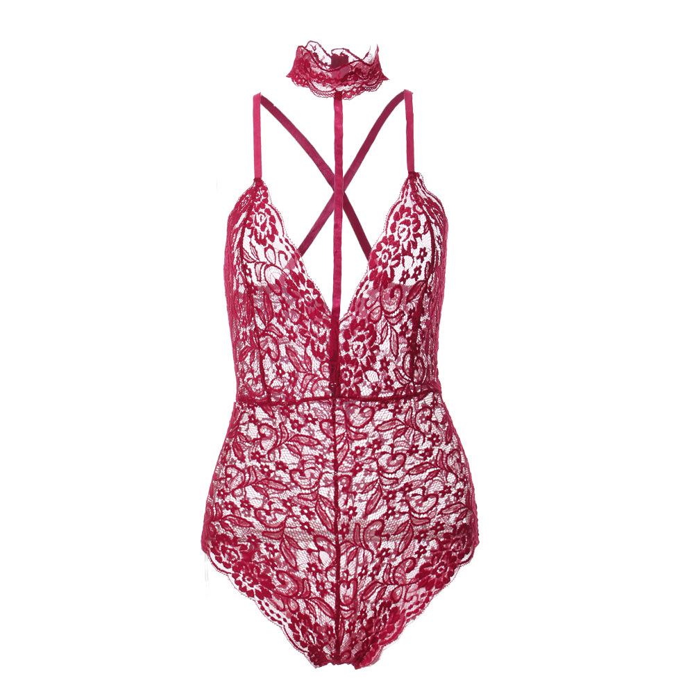 Lenjerie Erotică Europeană și Americană din Dantelă - Body Sexy Transparent Babydoll