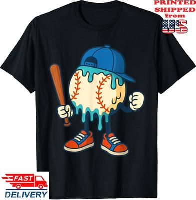 Ice Cream Drip Baseball Sports Drip Adult  T-Shirt , Unisex Tee Unisex T-Shirt