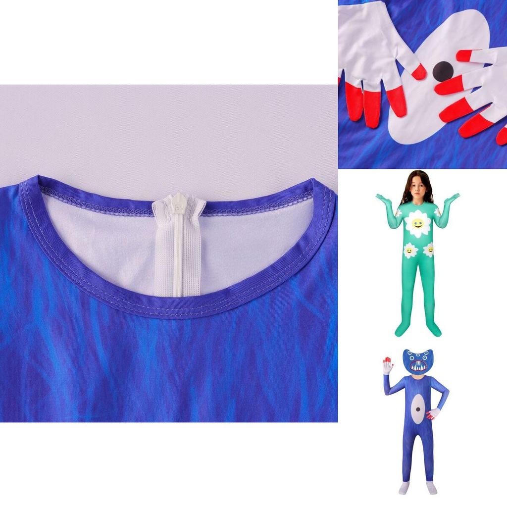 Autentyczny kostium cosplay Huggy Wuggy z Poppy Playtime dla dzieci strój na Halloween Boże Narodzenie