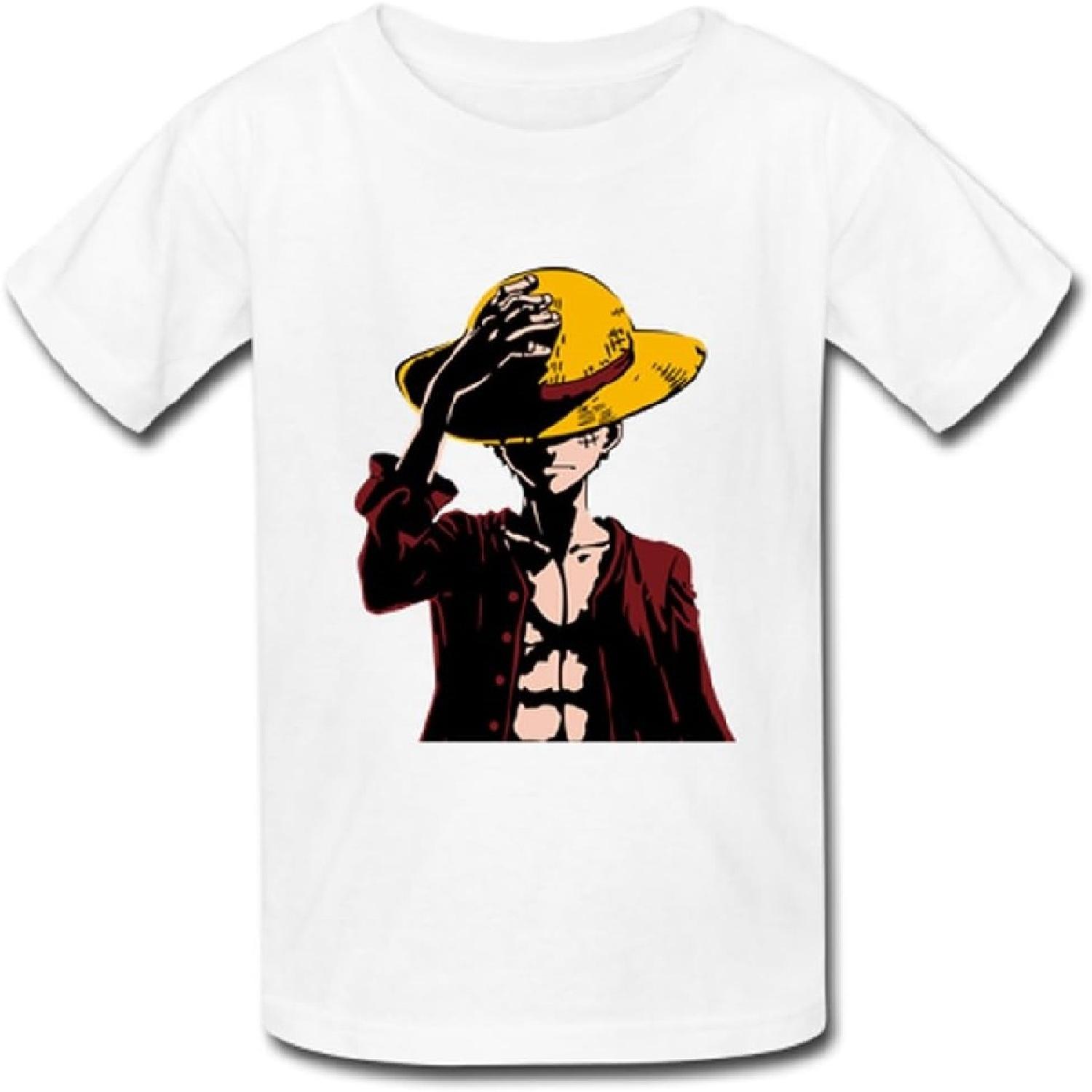 

Buuban Men s Japan Anime One Piece Luffy T-shirt Tshirts White XL XXXXXL білий