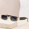 2Pcs Fashion Square Oval Plastic&Metal Frame Women Sunglasses for Men Daily Life Eyewear Accessories