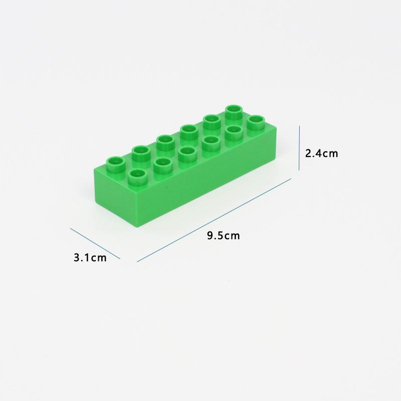 LEGO Duplo-Compatible 12-Hole Large Bricks Set: Intermediate Building Blocks & Accessories