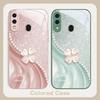 Pink Four-leaf Clovers For Samsung A20 30 22 23 24 25 26 31 32 A33 34 35 42 50 51 52 53 54 55 56 70 71 72 73 Glass Phone Case