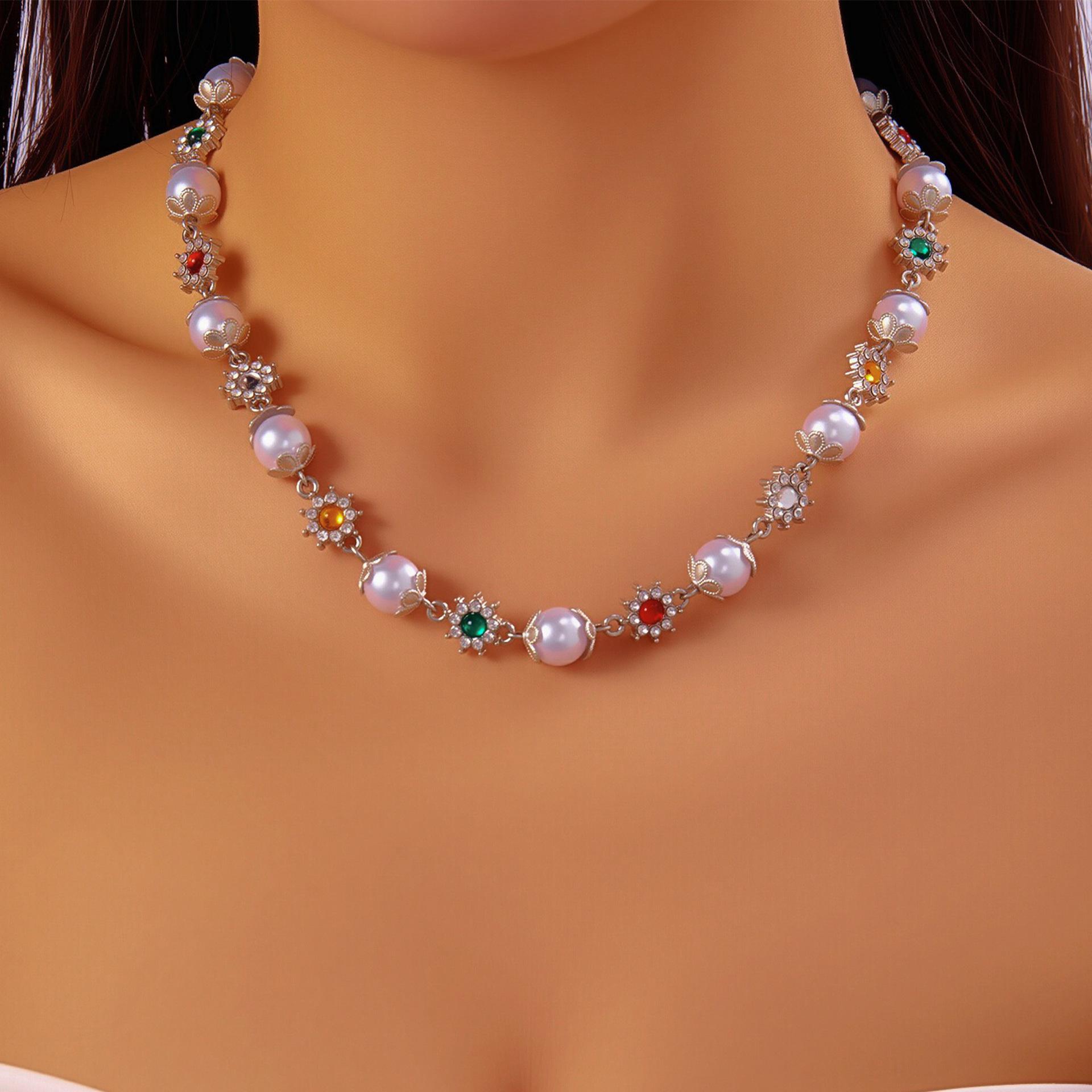 

Новое хип-хоп нишевое ожерелье с инкрустацией бриллиантами и жемчугом