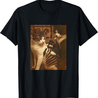 Funny Tattoo Cat Meme Inked Kitty Humor For Cat Lovers T-Shirt