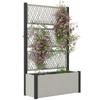 Garden Planter Box With Trellis Liner For Climbing Plants Vegetables Flowers 90 X 35 X 148 Cm Mixed Grey