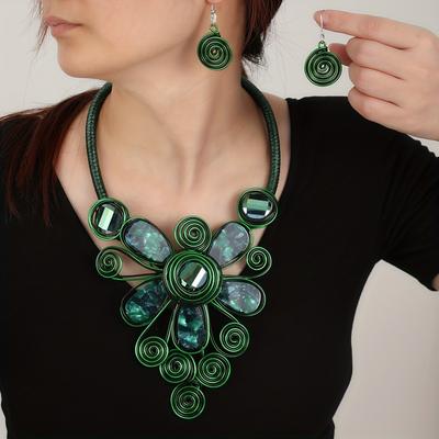 3 ks Náušnice Plus Náhrdelník Boho Styl Šperkový Set Kmenové Doplňky Africké Svatební Šperky Nevěsty Ohromující Párty Doplňky