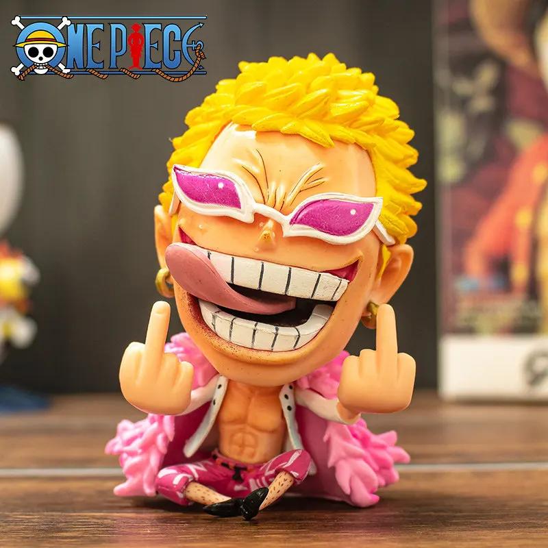 Anime One Piece Figurka Akcji Świąteczna 8-10 cm PVC Luffy Roronoa Zoro Urocze Ozdoby Wersja Q Dekoracja Samochodu Model Kolekcjonerski
