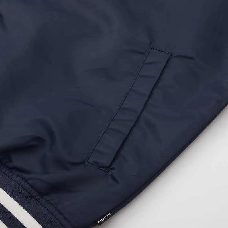 Converse Baseball Jacket Unisex Marine Blue (Unisex) Baseball Jackets 10026912 A03