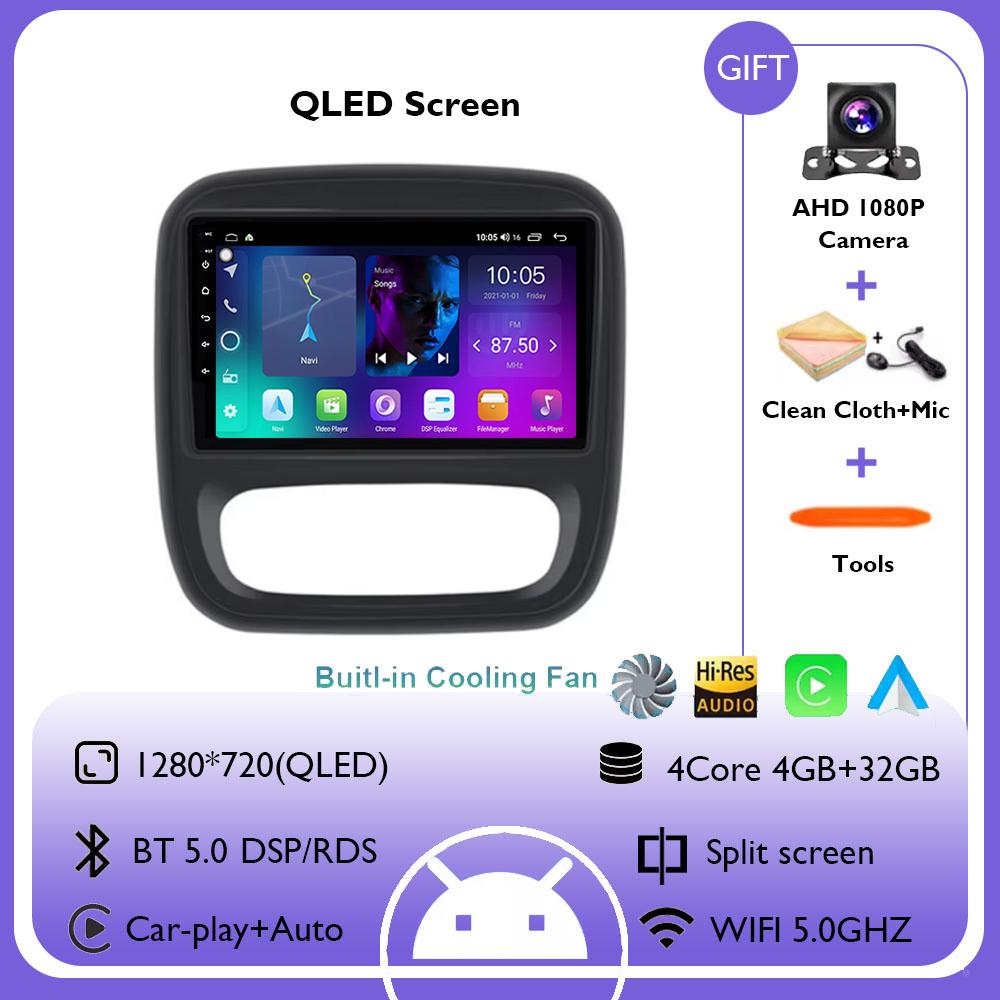 

Android 14 Carplay автомобильное радио для Renault Traffic 3 2014 - 2021 Opel Vivaro B 2014 -2018 навигация GPS мультимедийный плеер WiFi+4G