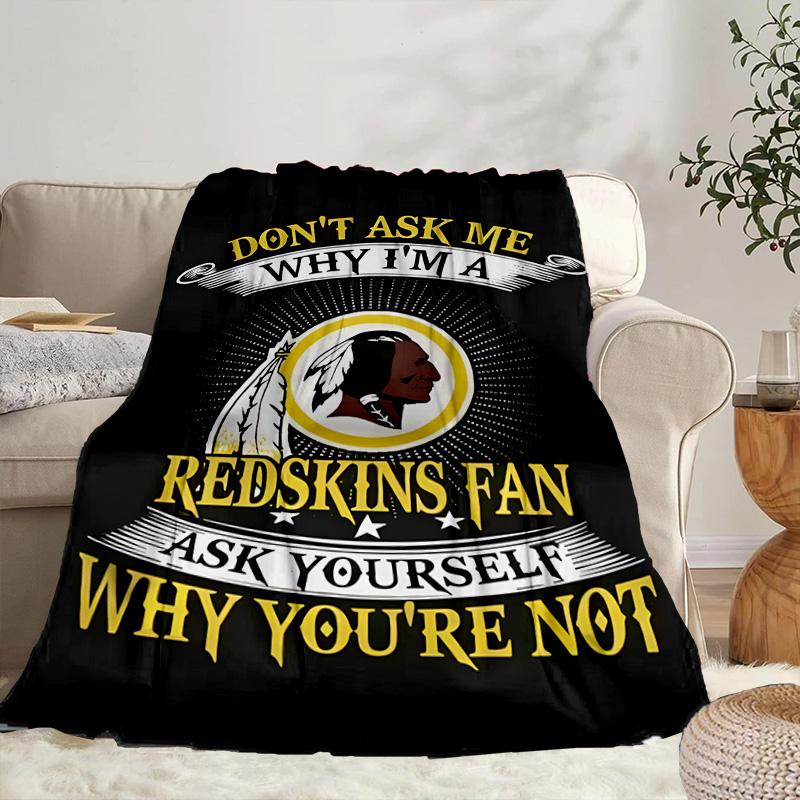 Washington Redskins Portable Blanket/Soft Blanket Bedding Blanket Suitable for Travel Camping Living Rooms Offices Sofas Fan Gifts