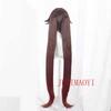 GenshinImpact HuTao Cosplay Wig Hu Tao 110cm Long Brown Heat Resistant Synthetic Wig Double Ponytail Anime Cosplay Wig + Wig Cap