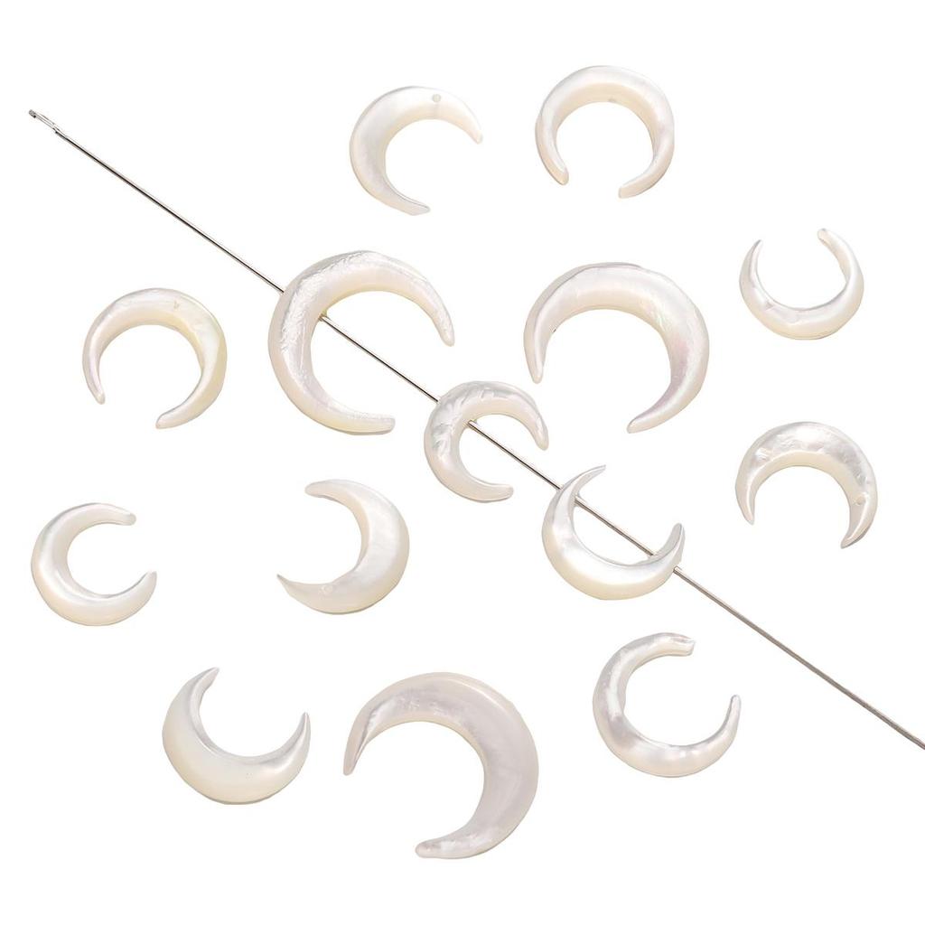 Natürliche weiße Muschel-Anhänger für DIY-Halskette, Armband, Ohrringe, Schmuckherstellung