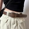 Unisex Y2K PU Leather Belts for Women Men High Quality Brown Jeans Belt Personality Waistband Deisgner Belts Fashion Accessories