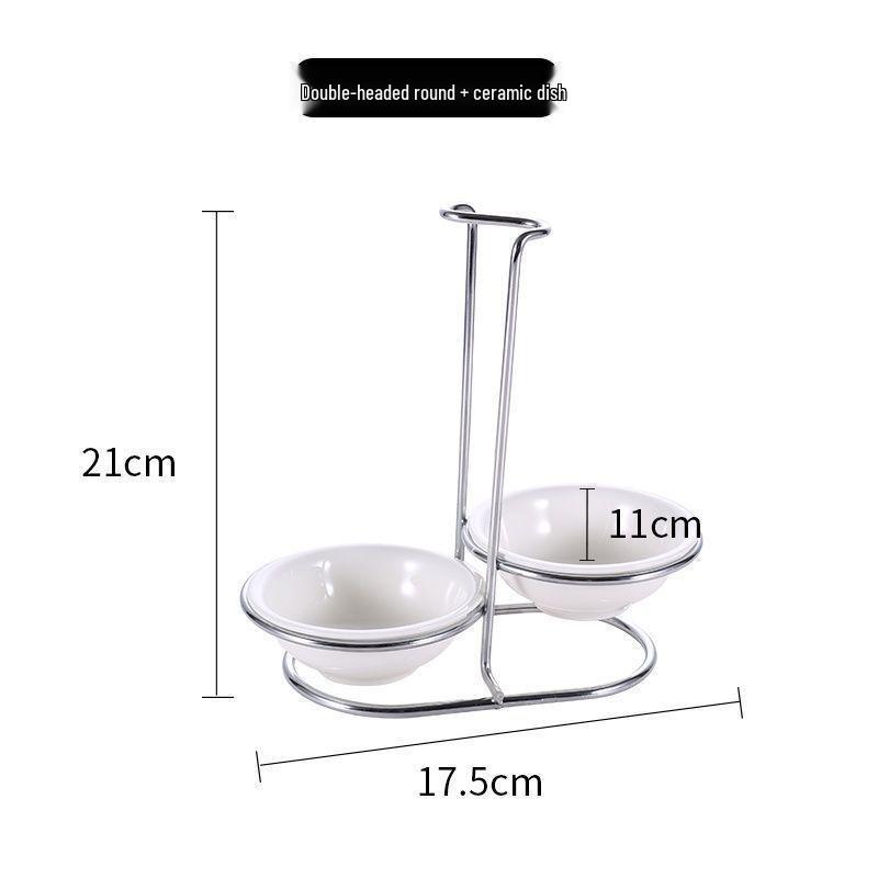 Stainless Steel Soup Ladle and Colander Holder Stand for Restaurants
