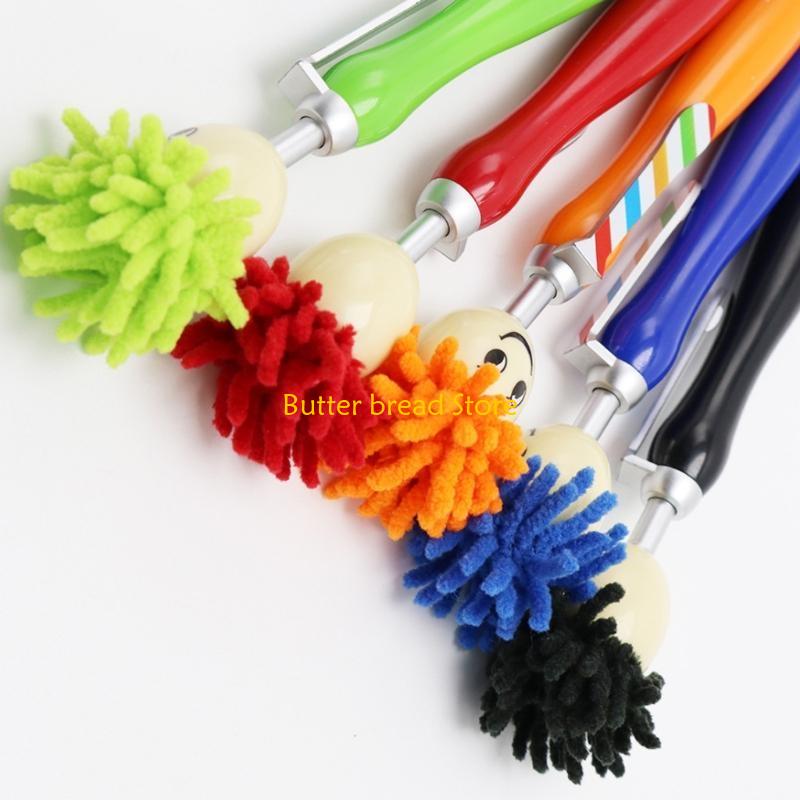 W89C 12 Pcs Funny Clown ABS Screen Cleaner Different Hair's Color for Kids and Adults