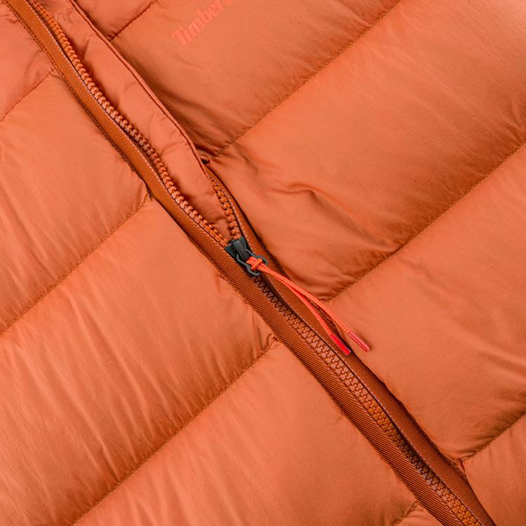 Timberland Solid Color Simple Warm Windproof Water-Resistant Hooded Long Sleeve Down Jacket Men outerwear Brown A5M6P888