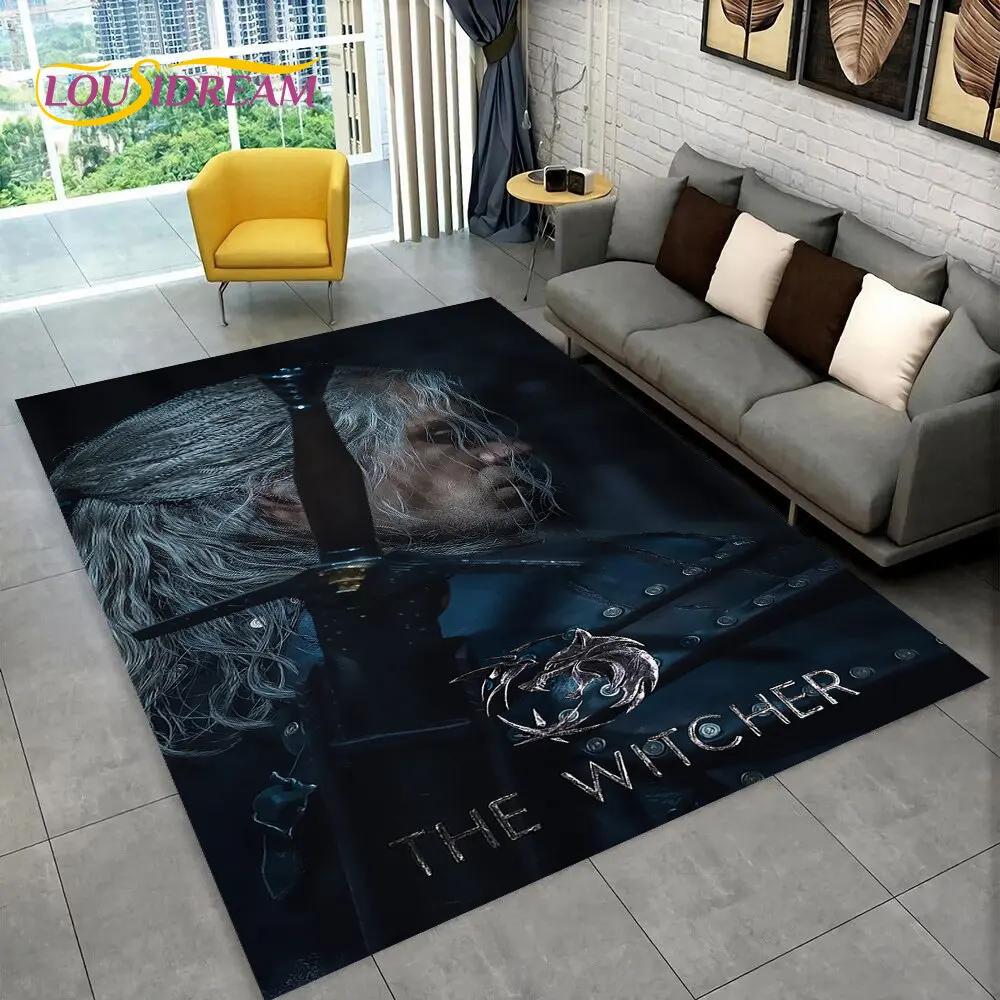 The W-Witcher Game Gamer Anime Area Rug,Carpet Rug for Home Living Room Children's Bedroom Sofa Doormat Decor,Non-slip Floor Mat