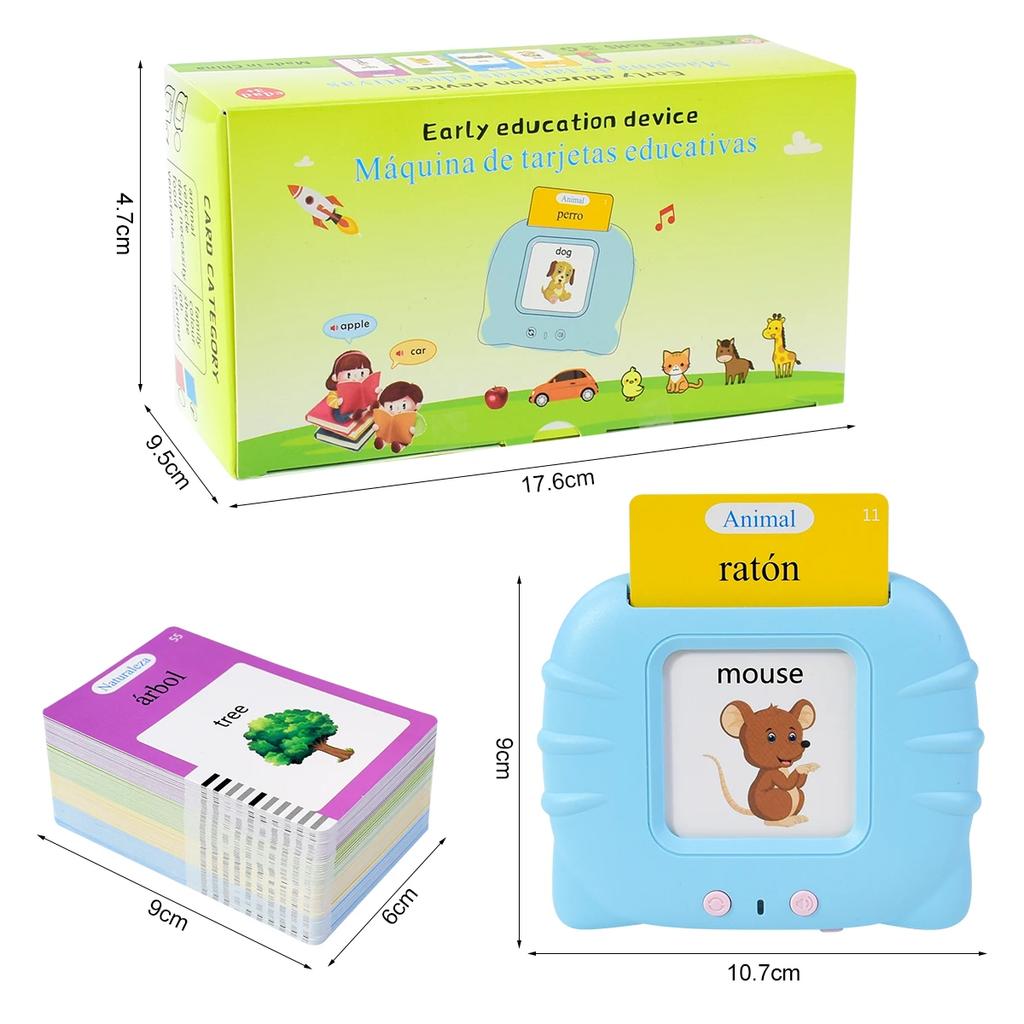 Elektronische Spanische Kognitive Karten Kinder Sprechende Lernkarten Hörbücher Lernkarten Früherziehung Wörter lernen Lernspielzeug Spiel