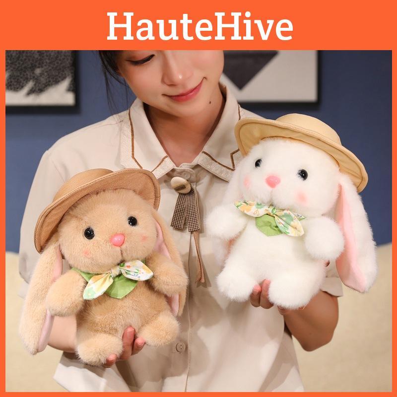 Bunny Plush Pudding Stuffed Toy Hat Rabbit Doll Decoration Kids Birthday Gift