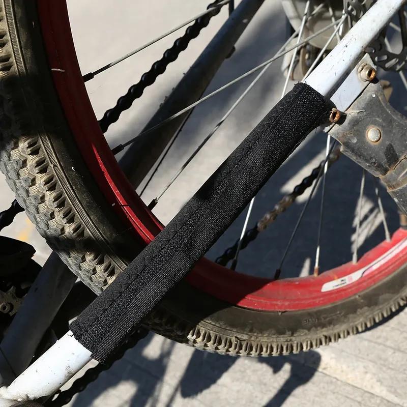 1/2 STUKS Fietsframe Kettingbeschermer Neopreen Polyester Beschermer Zwart Fietsketting Beschermingsaccessoire