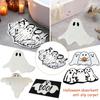 Halloween Cartoon Ghost and Goblins Imitation Cashmere Carpet Home Bathroom Door Decorative Floor Mats Anti-slip Rug Foot Mat