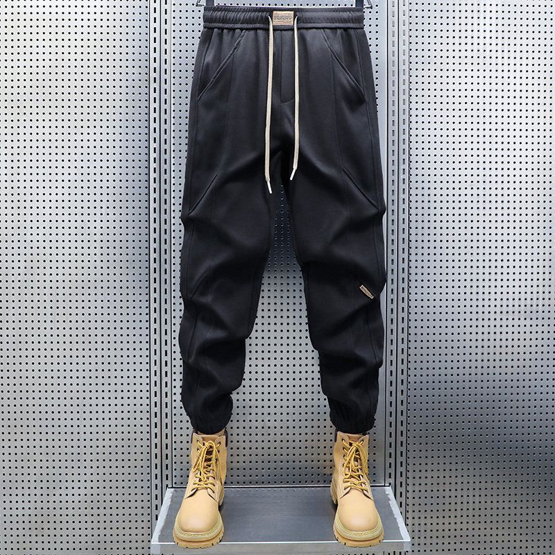 Trade Surplus Spring and Autumn New Trendy Brand Casual Pants for Men, Comfortable Versatile Sports Sweatpants with Drawstring, Loose Fit Jogger Pants