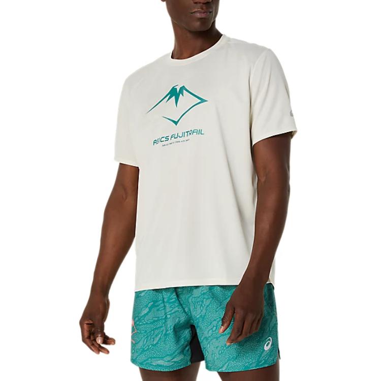 

Asics Fujitrail Casual Comfortable Versatile Fashion Quick-Dry Short Sleeve T-Shirt Men Tops White 2011C981-201 XL