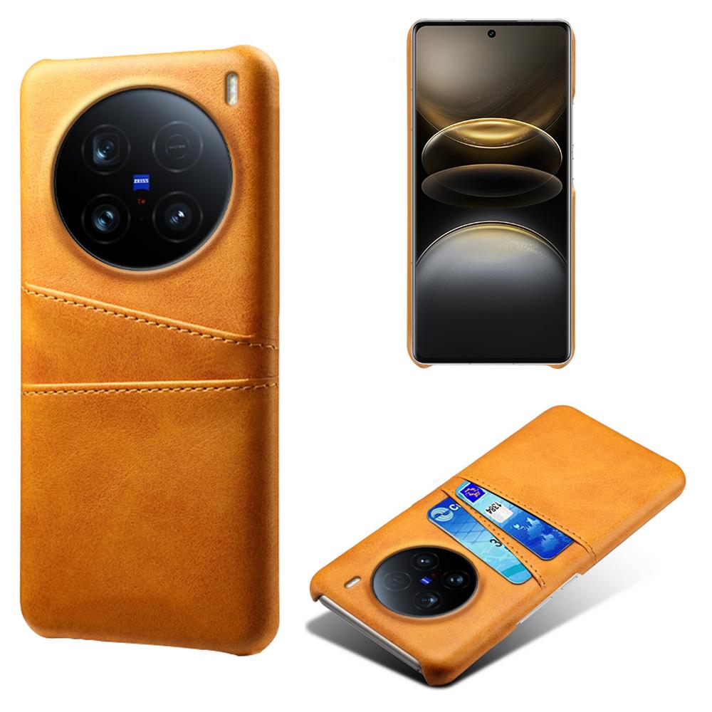 For Vivo X100 Ultra 5G Case Dual Card Slots PU Leather + Hard PC Phone Cover