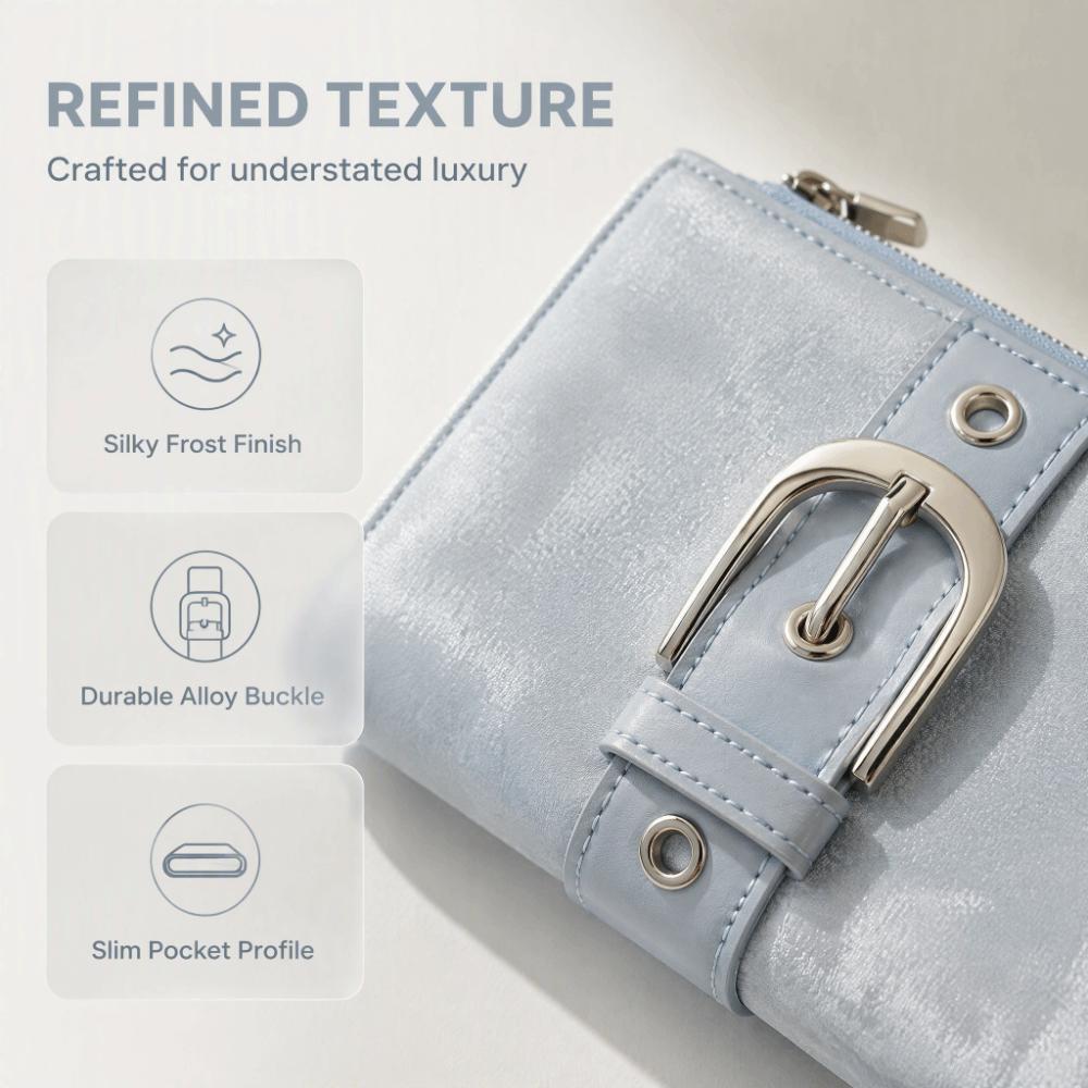 Metal Buckle Rivet Wallet Korean Style Card Bag Portable Coin Purse Card Storage Bag