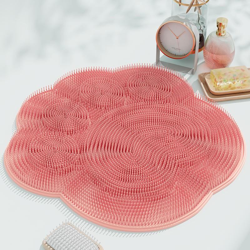 Silicone Back Scrubber Suction Bath Brush Shower Exfoliation Foot Care