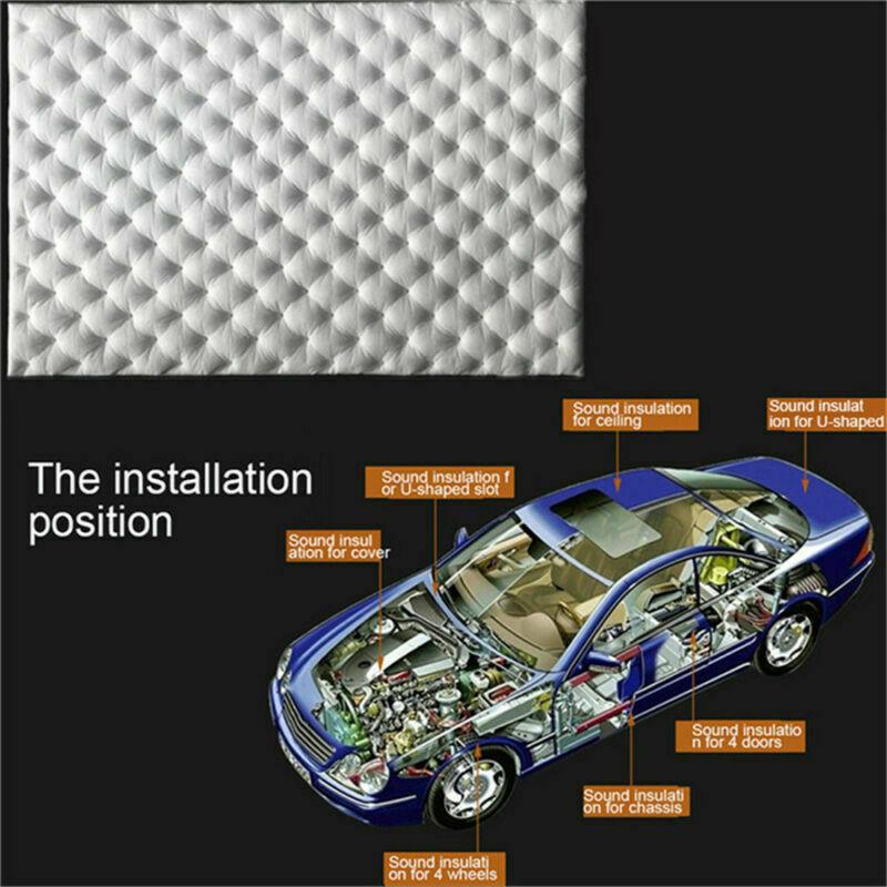 Car Sound Proofing Foam Auto Sound Proofing Deadening Insulation Closed Cell Foam Flame Retardant 80*50cm Car Interior Supplies