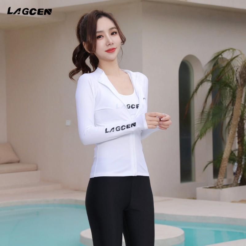 Womens Full Coverage UV Protection Rash Guard Swimsuit With Leggings Diving Surfing Cycling Water Sports