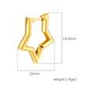 Fashion Stainless Steel Pentagram Earrings Women's Trend Simple Geometric Ear Buckles, 18K Stainless Steel Plated Earrings