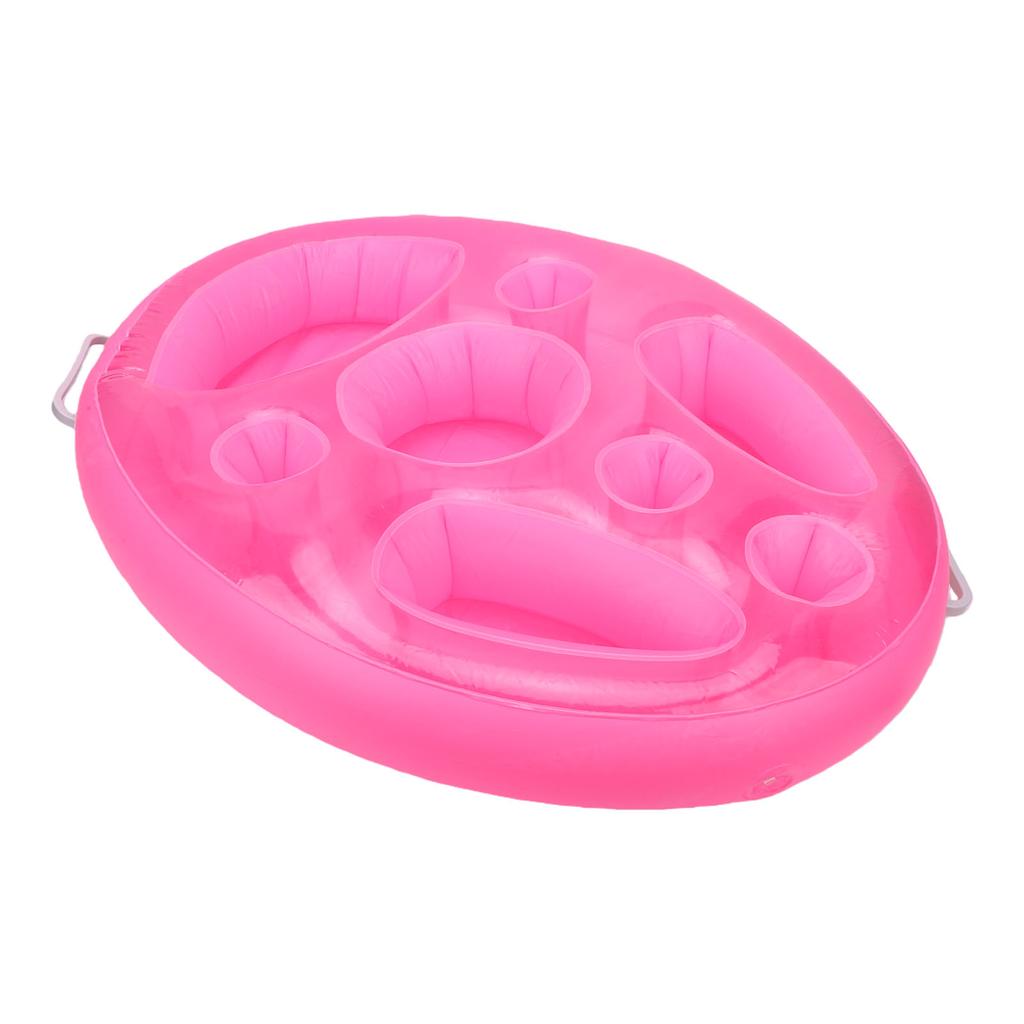 Inflatable Pool Tray Floating Drink Holder with Multi Compartments Pool Floating Cup Holder for Beverages Snacks Phone