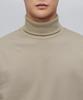 MUSINSA STANDARD Ponte Turtleneck Long Sleeve T-Shirt [Beige]