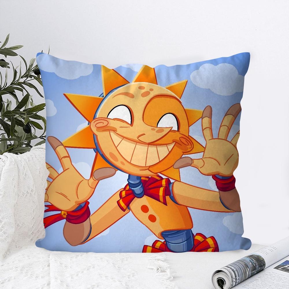 Sundrop And Moondrop Fnaf Pillow Case Square Pillow Bedroom Sofa Leisure Comfort Cushion Car Living Room Home Decoration