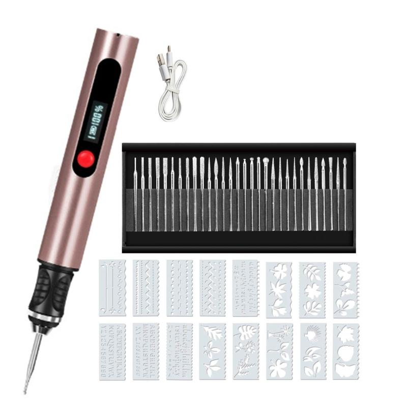 Portable Engraving Pen Featurings High Power Motor Adjustable Gear for Detailed Works On Multiple Materials