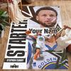 Golden State Warriors Curry Personalized Text Carpet Design for Entryway Game Room Study Room Decorate Room Antislip Carpet Office Home Decor