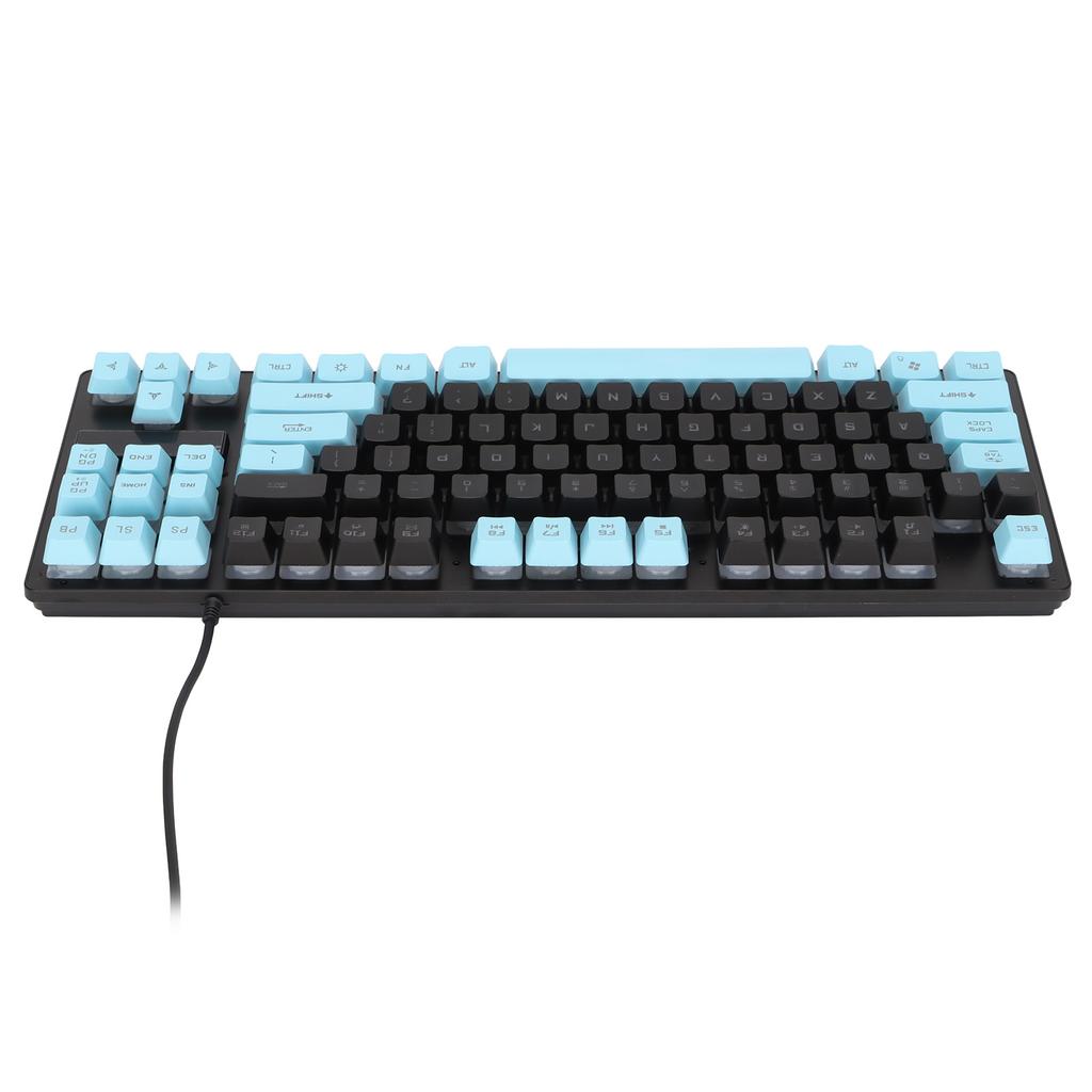 Mechanical Keyboard Sensitive Triggering Lightweight Portable Two Colors Stitching PC Keyboard for