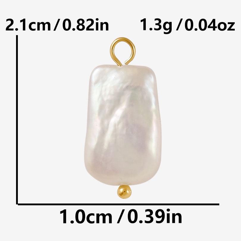 1pcs Irregular Geometric Round Square Real Natural Shell Pearl Charms For Jewelry Making Bulk Handmade Earrings Pendant Material